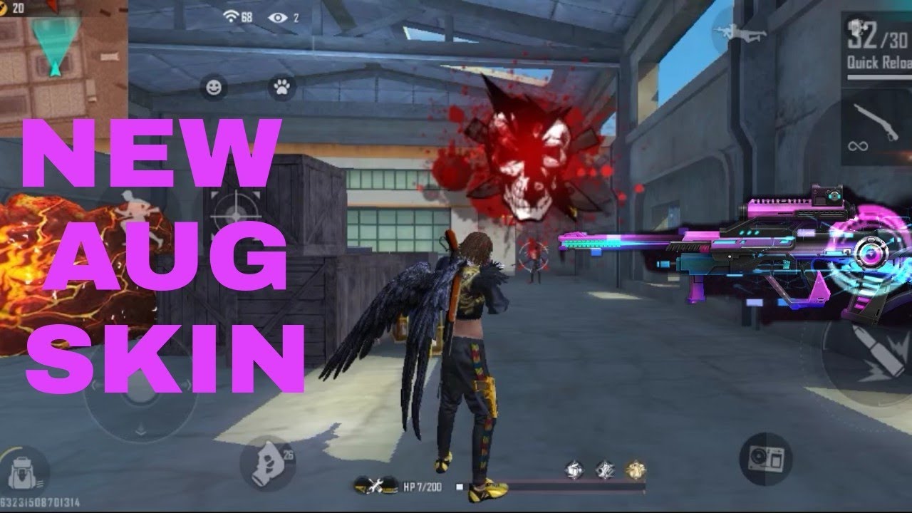 NEW AUG SKIN TEST OP HEADSHOTS||FREE FIRE||#UP20_GAMER - YouTube