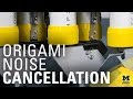 Managing noise pollution with origami traffic barrier