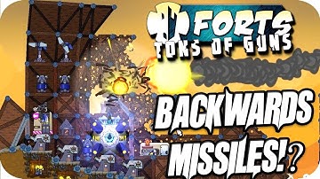 Forts Multiplayer 4v4 Gameplay Backward Missiles!