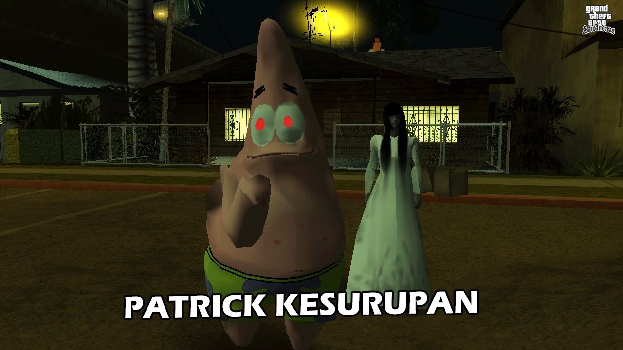 Patrick Kesurupan Hantu Kuntilanak - GTA Lucu Spongebob
