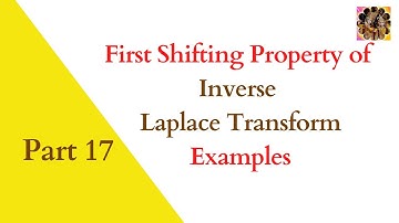 First shifting property of Inverse Laplace Transform || Examples || First shifting property