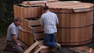 Cedar wood hot tub construction - Sullivan Waterworks Western red cedar wood hot tub, deck, stairs and cover. Oakland, CA www.sullivanwaterworks.com music by Warbler: www.