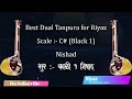 निषाद काळी १ तानपुरा | Best Dual Tanpura for Riyaz | Kali 1 | Nishad |C# Scale | Meditative Tanpura Mp3 Song