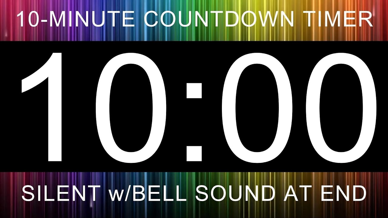 10:00 Min. Countdown Timer (Silent w/Bell Sound at End) - YouTube