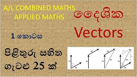 A/L Vectors, Rasika Acadamy, දෛශික, A/L Combined maths