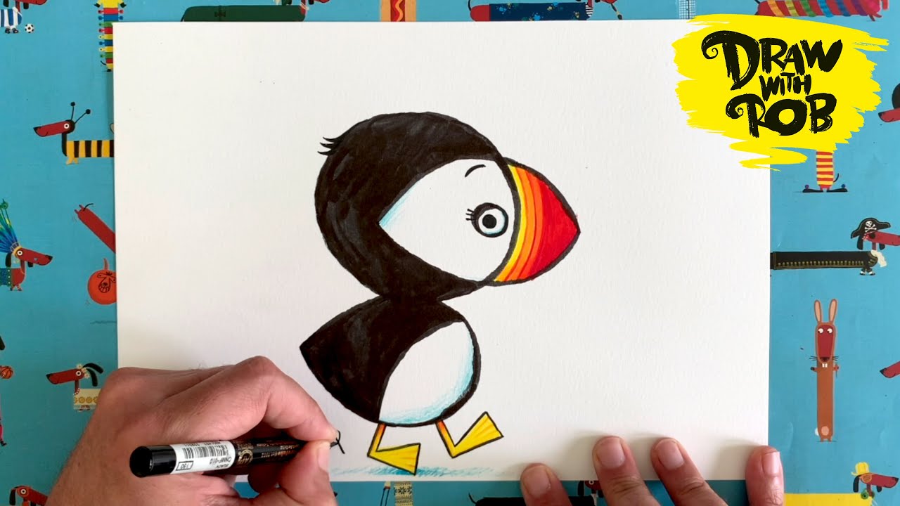 Drawwithrob 47 Puffin Youtube