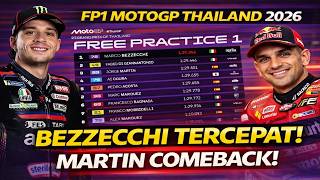 BEZZECCHI GOES CRAZY! FP1 Results for the 2026 Thailand MotoGP – Martin Makes an Immediate Comeback!