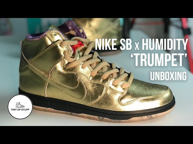 NIKE SB HUMIDITY DUNK HIGH METALLIC GOLD