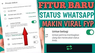 The atest feature allows others to share your WhatsApp status.