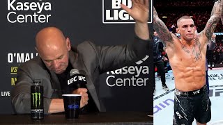 Dana White reacts to Dustin Poirier Legendary Performance at UFC 299