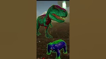Lystrosaurus (lvl 1500) VS Rex (lvl 1) || #Shorts