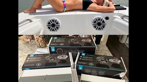 TIDEWATER BOAT JL AUDIO MARINE SPEAKERS AND AMP INSTALLED