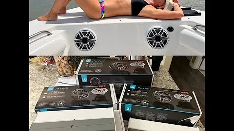 TIDEWATER BOAT JL AUDIO MARINE SPEAKERS AND AMP INSTALLED