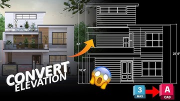 3ds Max Elevation to 2D AutoCAD Elevation | Easy Method|3dmax full Course