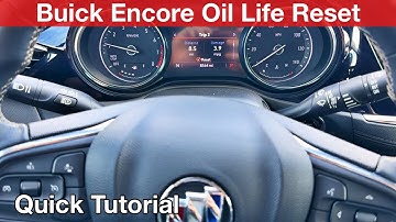2022 Buick Encore How to reset oil life maintenance reminder
