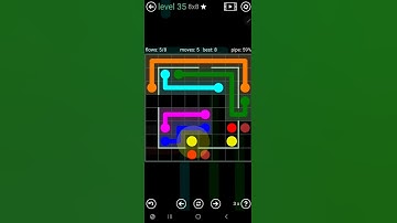 How To Solve Flow Free Courtyard Pack Level 35 8x8 Easy Board Walk Through Solution Walkthrough
