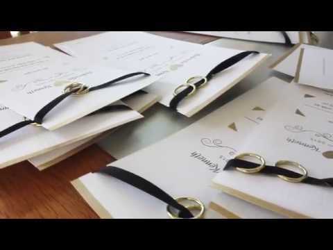 DIY Inspiration | Wedding Invitations ♡ Simple & Elegant with Gold, White & Black