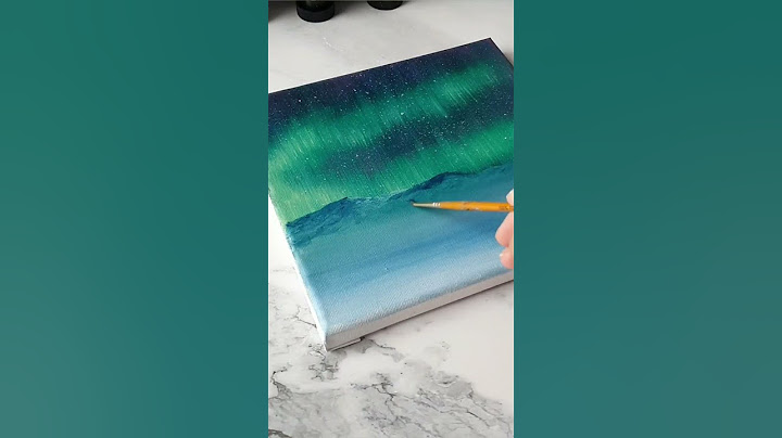 Northern lights aurora borealis landscape painting / easy acrylic painting ideas for beginners ✨️