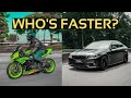 130hp Motorcycle vs 180hp Car | Kawasaki Ninja ZX-6R vs BMW 520d