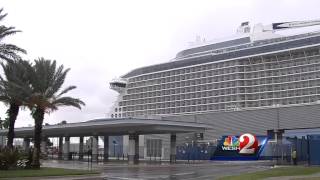 Largest Ship Ever Docked At Port Canaveral Arrives
