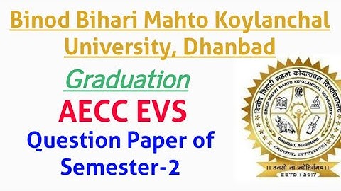 BBMKU Graduation EVS (AECC) Question paper | Semester-2