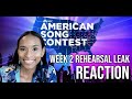 REACTION: American Song Contest, Week 2 Rehearsal Leak!