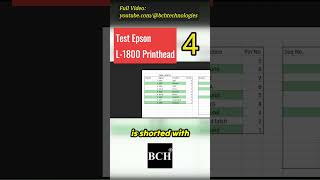 #4  Pin Chart Connection to Test a L1800 Printhead with a Multimeter