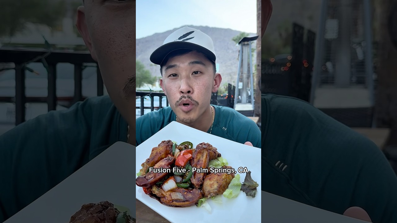 Rating wings at Fuzion Five in Palm Springs, CA