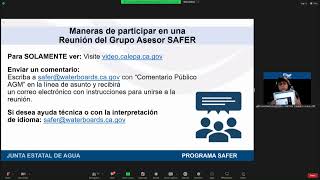 SAFER Advisory Group Meeting #3 SPANISH