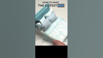 How to make the cutest bed #diy #miniature #bed