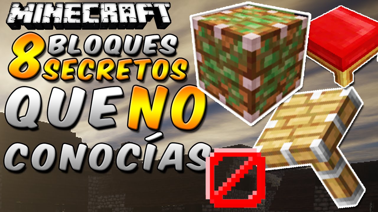 suspensión Memoria Pais de Ciudadania Minecraft: 8 Bloques Secretos que NO Conocías - Rabahrex - YouTube