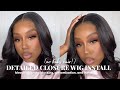 DETAILED CLOSURE WIG INSTALL: HOW TO BLEACH KNOTS, PLUCK, AND INSTALL (NO BABY HAIR!)| NADULA HAIR