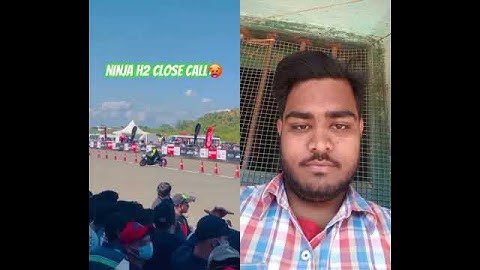 Ninja H2 Sx close call in drag race in india #bikers #superbikes #ninjah2r
