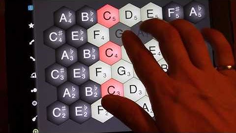 Musix for ipad: Wicki-Hayden layout scales and chords