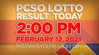 2PM Lotto Result Today February 12 2021 live EZ2 Result Today 2D 3D lotto