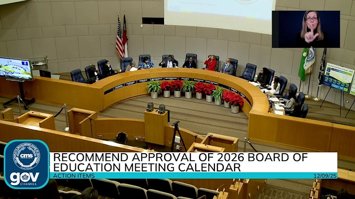 CMS Board of Education Business Meeting - December 9, 2025