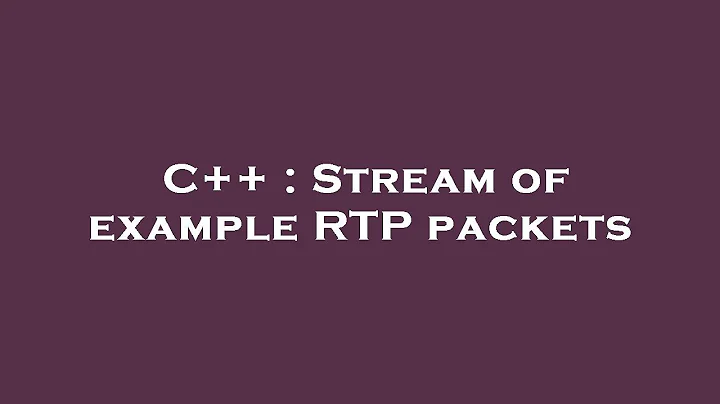 C++ : Stream of example RTP packets