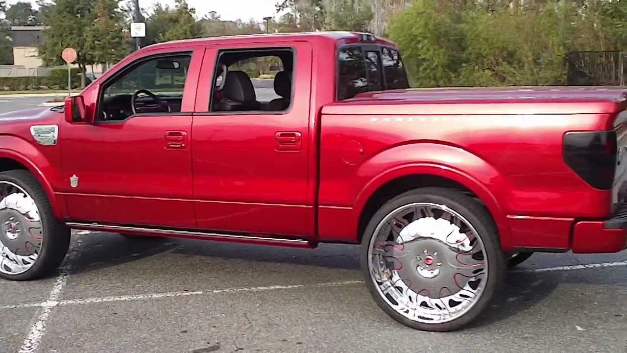2011 Candy Red Harley-Davidson Ford F150 ON 30" Forgiatos-HD - YouTube