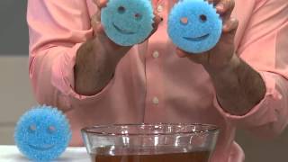 Scrub Daddy Set of 8 Choice of Color Scratch Free Sponges with Kerstin Lindquist
