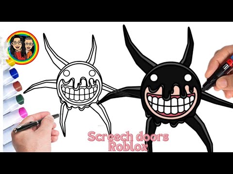 Como DESENHAR o SCREECH do DOORS ROBLOX (PASSO A PASSO) Vídeo completo