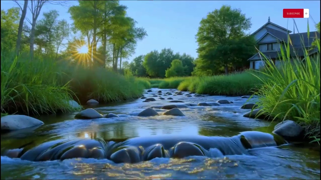 Peaceful Piano & River Sounds for Study, Focus & Relax | 3 Hours