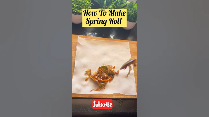 How to fold & wrap spring rolls 🤯 | easy spring rolls fold using switz sheet #shorts #shortaday #yt