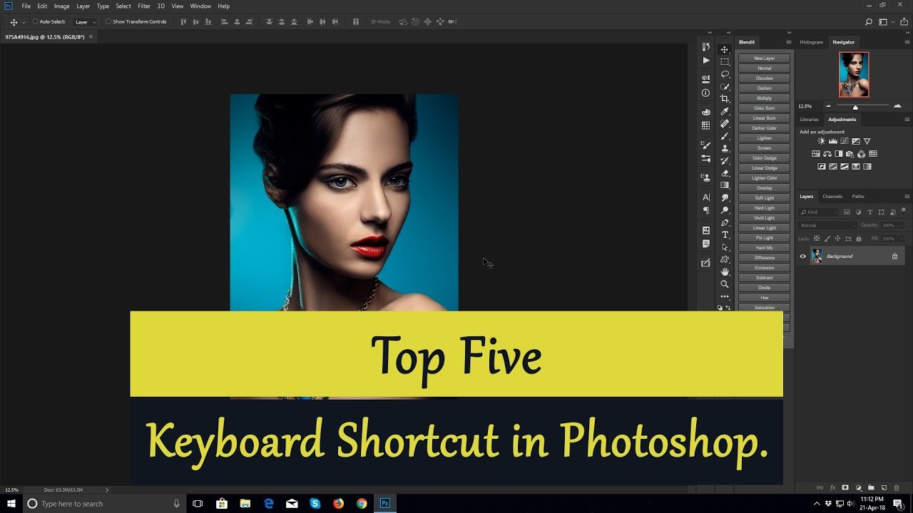 Top 5 Keyboard Shortcuts for Faster Editing in Photoshop.