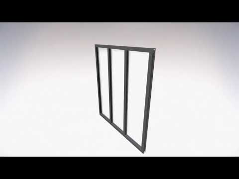 Verrière intérieure 3 carreaux 108 x 93,2 cm noir sablé Kit Atelier