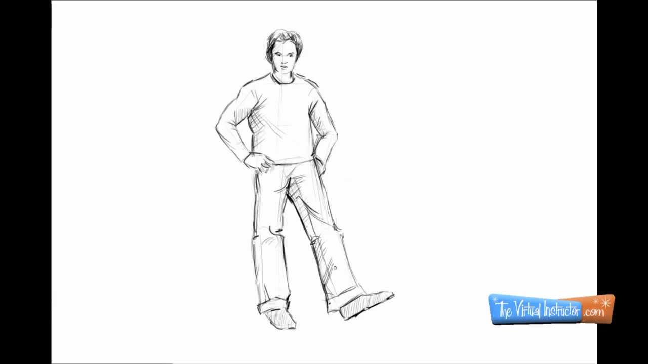 How To Draw A Person Standing