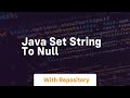 java set string to null