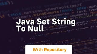 java set string to null
