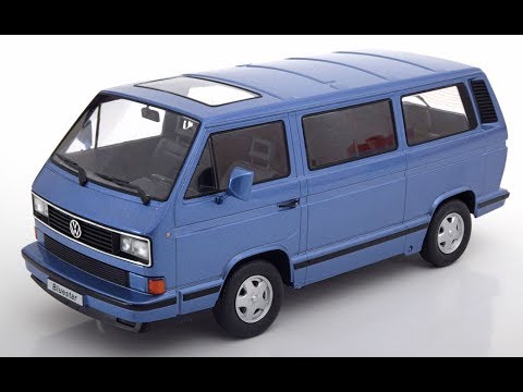 VW T4 Caravelle 1992 blau Bus 1:18 KK-Scale *NEW* Bulli