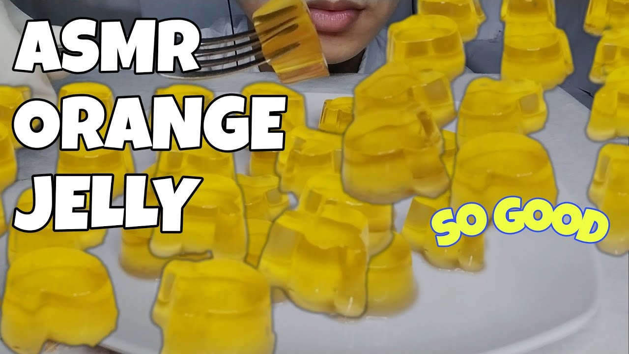 ASMR ORANGE JELLY (AGAR RASA JERUK) YouTube