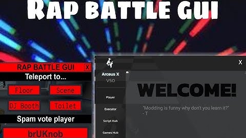 Arceus X roblox Rap battle Gui script